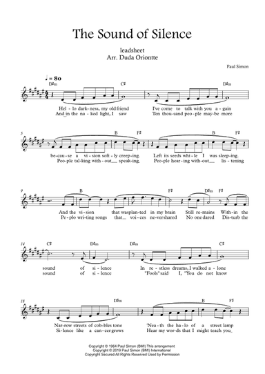 The Sound Of Silence (arr. Duda Oriontte)