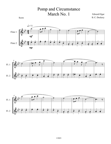 Pomp and Circumstance (Flute Duet) (arr. B. C. Dockery)