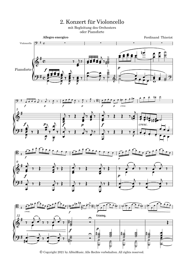 Concerto No. 2 for Violoncello, G-Major
