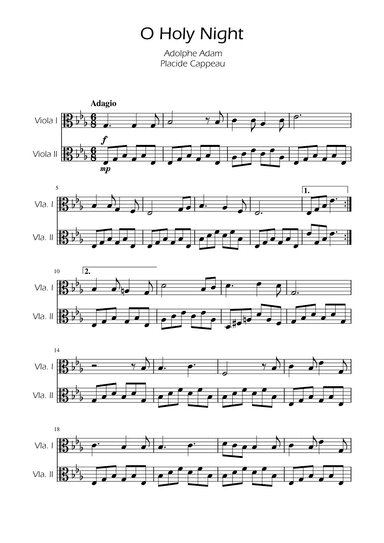 O Holy Night - Viola Duet (arr. Ygor Nunes)