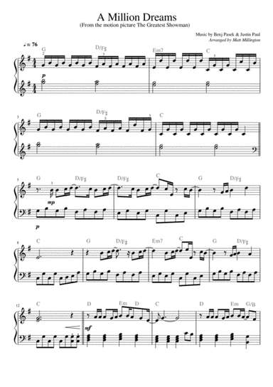 A Million Dreams (arr. Matt Millington)