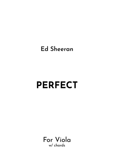 Perfect (arr. Jireh J.)