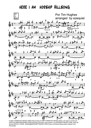 Here I Am To Worship (light Of The World) (arr. ezequiel zeferino edição)
