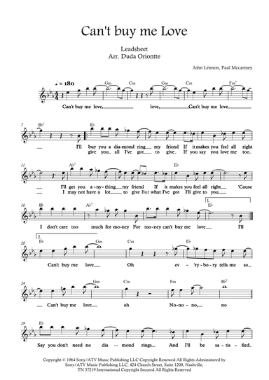 Can't Buy Me Love (arr. Duda Oriontte)