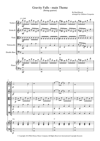 Gravity Falls (main Theme) (arr. Gildson Cerqueira)