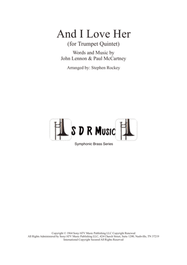 And I Love Her (arr. Stephen Rockey)