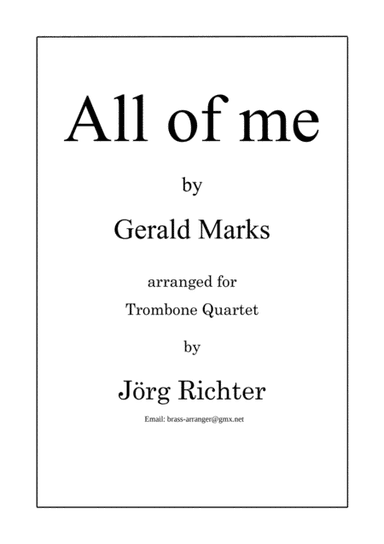 All Of Me (arr. Jörg Richter)