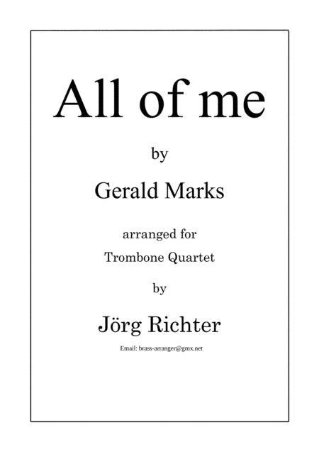 All Of Me (arr. Jörg Richter)