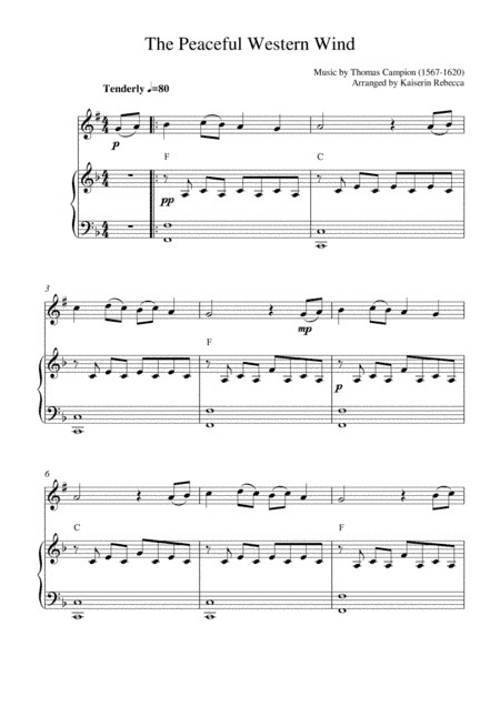 The Peaceful Western Wind (arr. Kaiserin Rebecca)