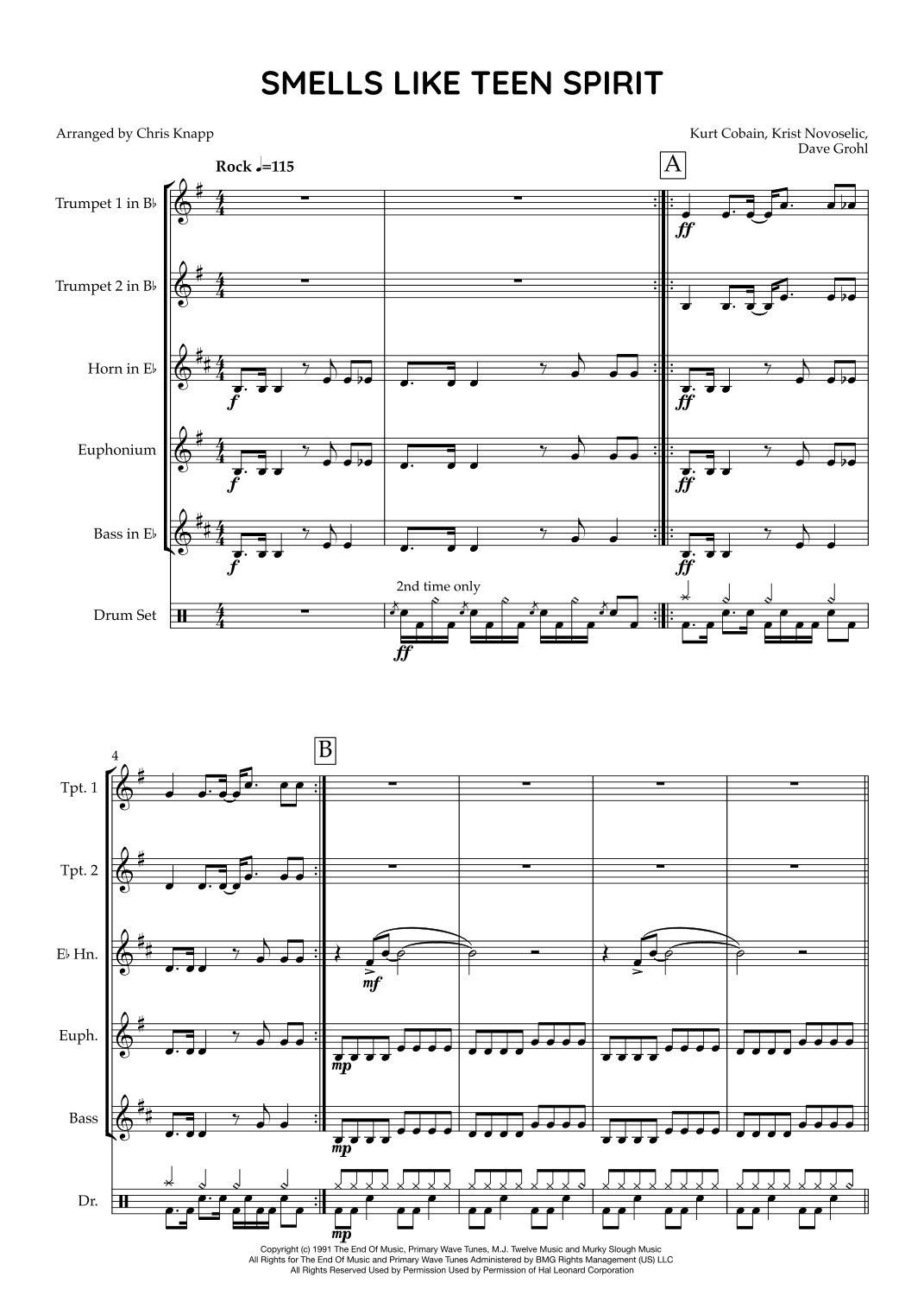 Smells Like Teen Spirit (arr. Chris Knapp)