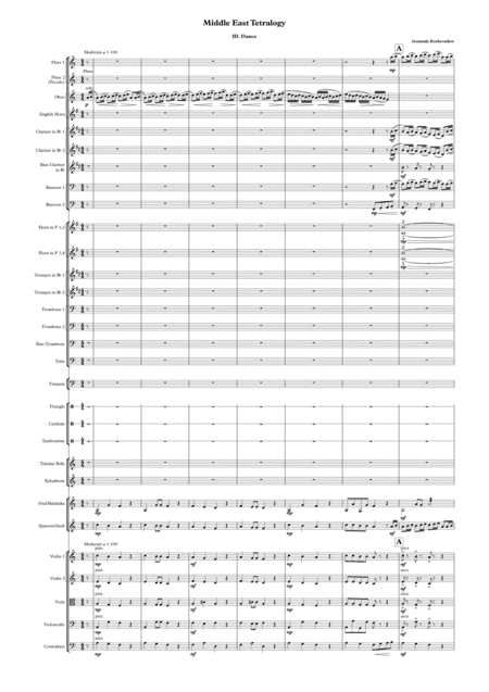 Middle East Tetralogy, 3d movement - "Dance". Score and parts. Arabic music for full symphonic orche