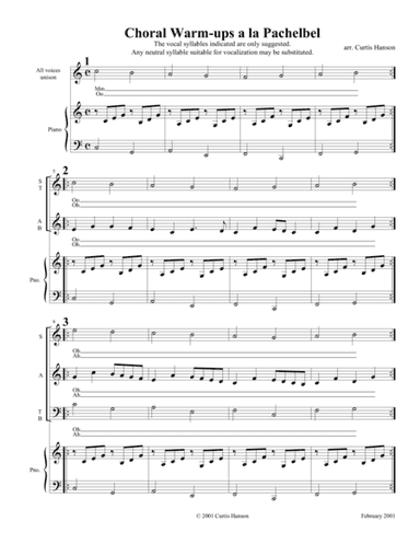 Choral Warm-ups a la Pachelbel (SATB) (arr. Curtis Hanson)