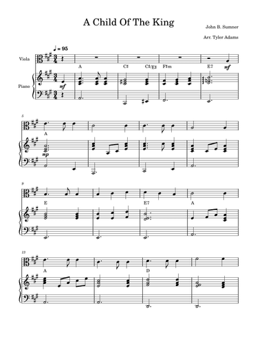 A Child Of The King (arr. Tyler Adams)