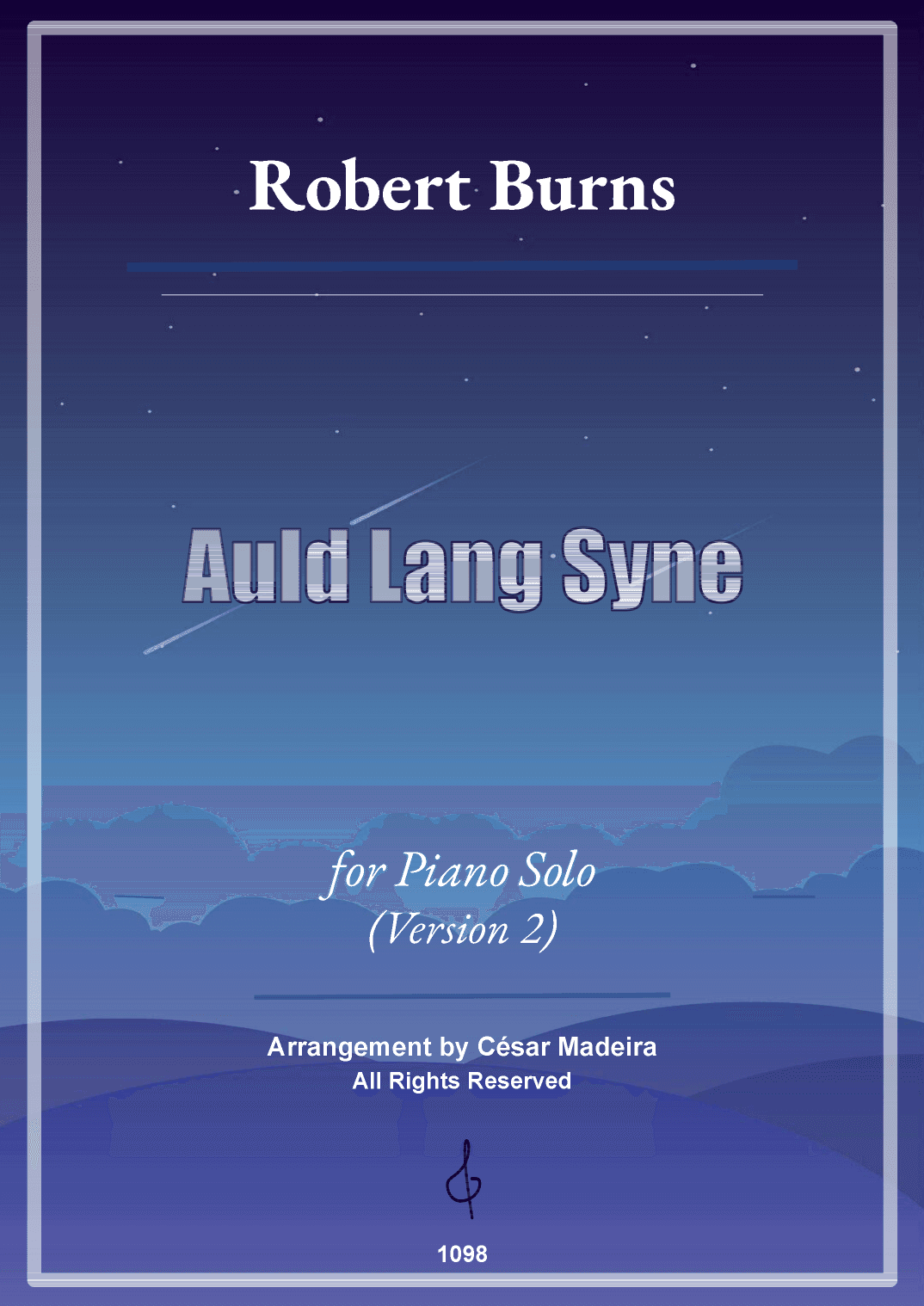 Auld Lang Syne - Piano Solo - W/Chords (Full Score) (arr. César Madeira)