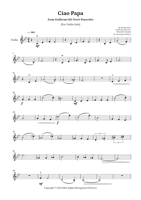 Ciao Papa (arr. Henrique Oliveira)