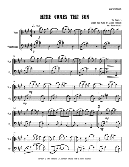 Here Comes The Sun (arr. Alison Gillies)