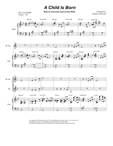 A Child Is Born (arr. Stephen DeCesare)