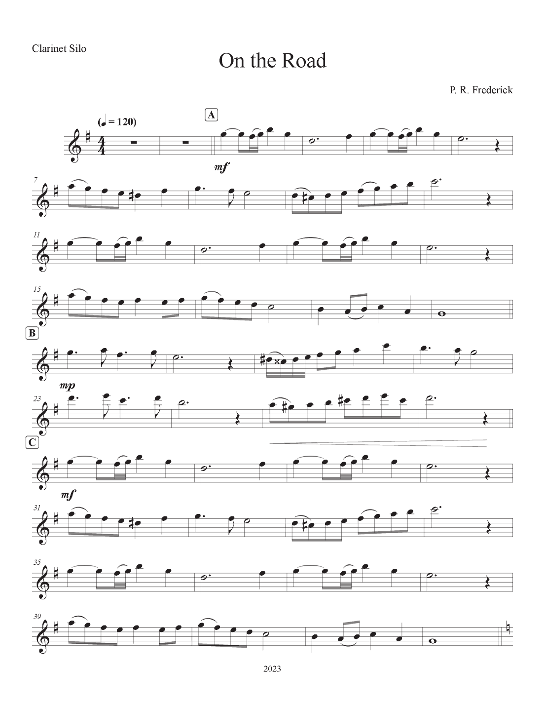 On the Road (Clarinet Solo)