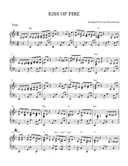 Kiss Of Fire (arr. Louis Drummond)