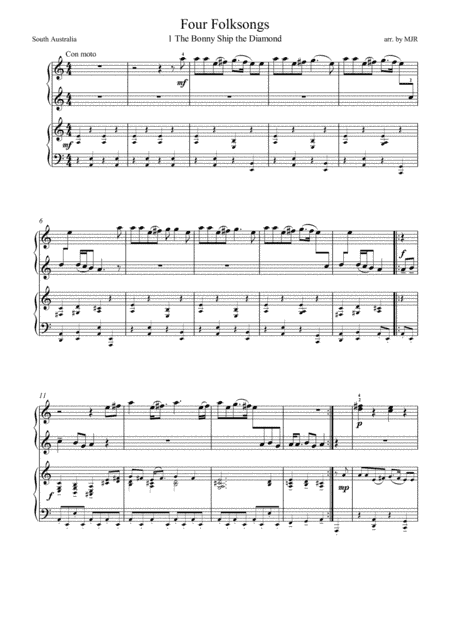 Four Folk-songs (arr. M J regan)