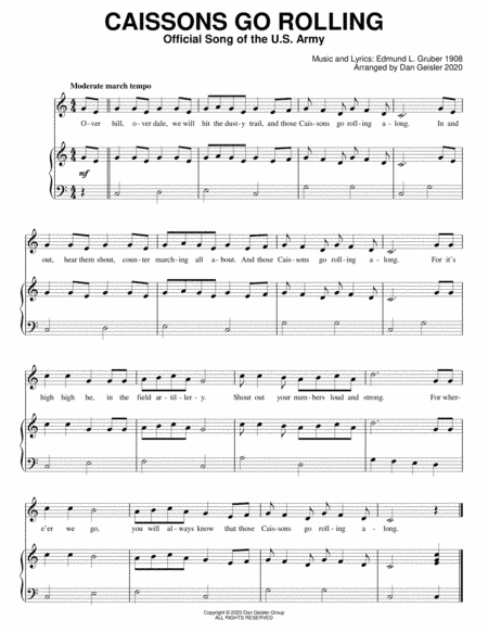 Caissons Go Rolling (arr. Dan Geisler)