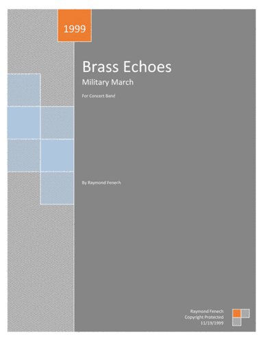 Brass Echoes - (Military March) For Pep Band; Concert Band; Marching Band