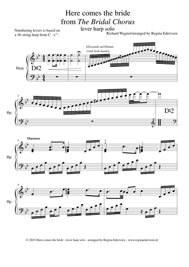 Bridal Chorus Wagner Here comes the bride - lever harp solo