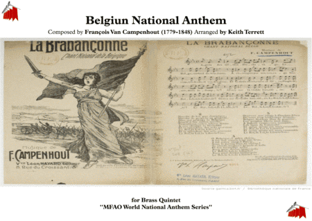 Belgiun National Anthem for Brass Quintet ("La Brabançonne") MFAO World National Anthem Series) (arr. Keith Terrett)