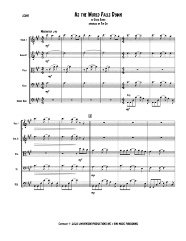 As The World Falls Down (arr. Tim Olt)