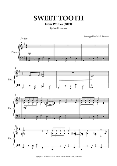 Sweet Tooth (arr. Mark Waters)