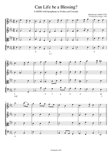 Can life be a blessing (arr. Early Music Scores)