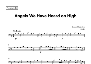 Angels we have heard on high (for Cello) (arr. Cadenza Editions)