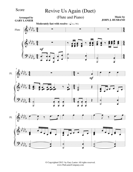REVIVE US AGAIN (Duet – Flute and Piano/Score and Parts) (arr. Gary Lanier)