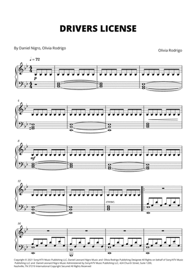 Drivers License (arr. Cadenza Editions)