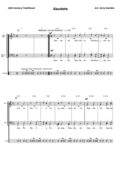 Gaudete (arr. Jerry Gamble)