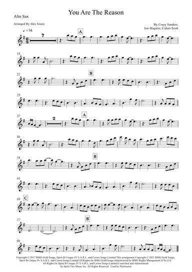 You Are The Reason (arr. Alex Souza)