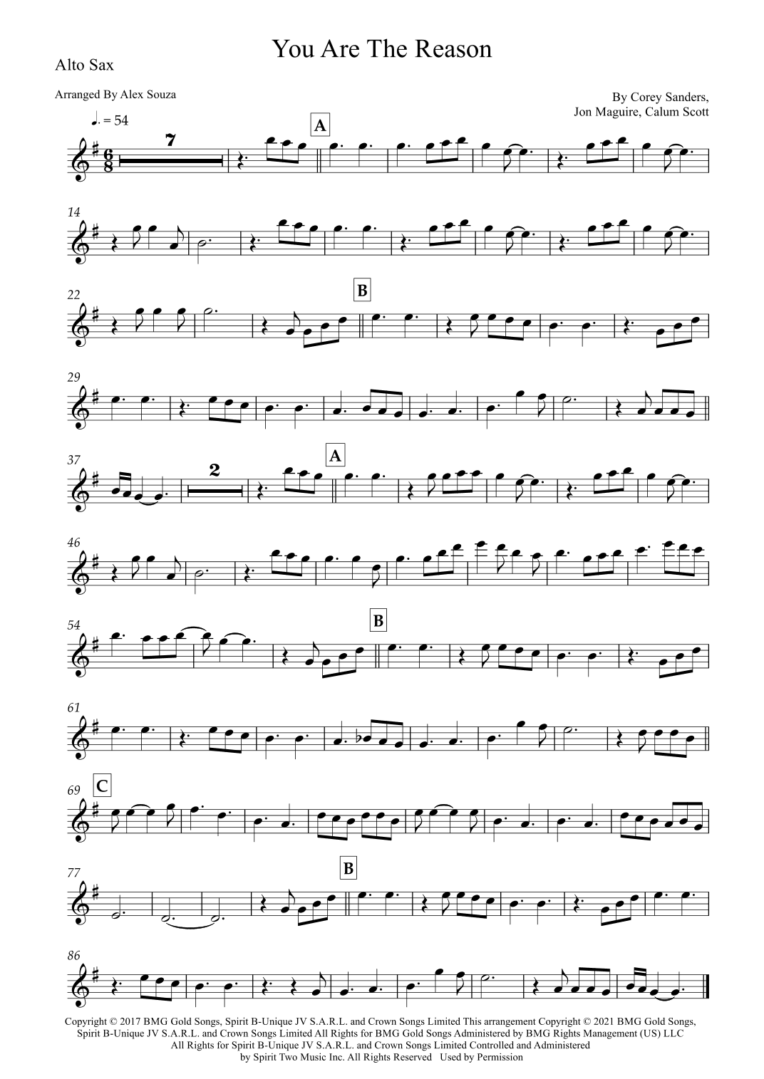 You Are The Reason (arr. Alex Souza)