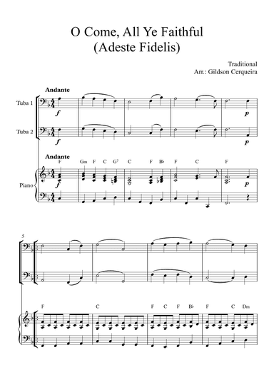 O Come, All Ye Faithful (Adeste Fidelis) (arr. Gildson Cerqueira)