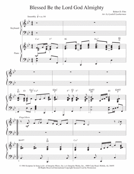 Blessed Be The Lord God Almighty (arr. Lyndell Leatherman)