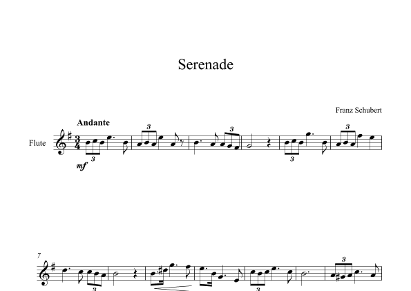 Serenade - Franz Schubert (Flute) (arr. Digital Book Music)