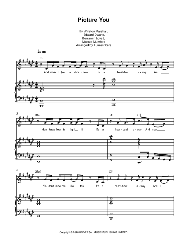 Picture You (arr. Tunescribers)
