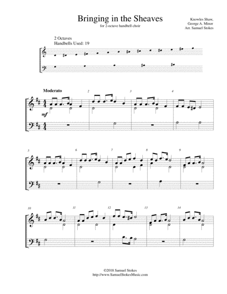 Bringing in the Sheaves - for 2-octave handbell choir (arr. Samuel Stokes)