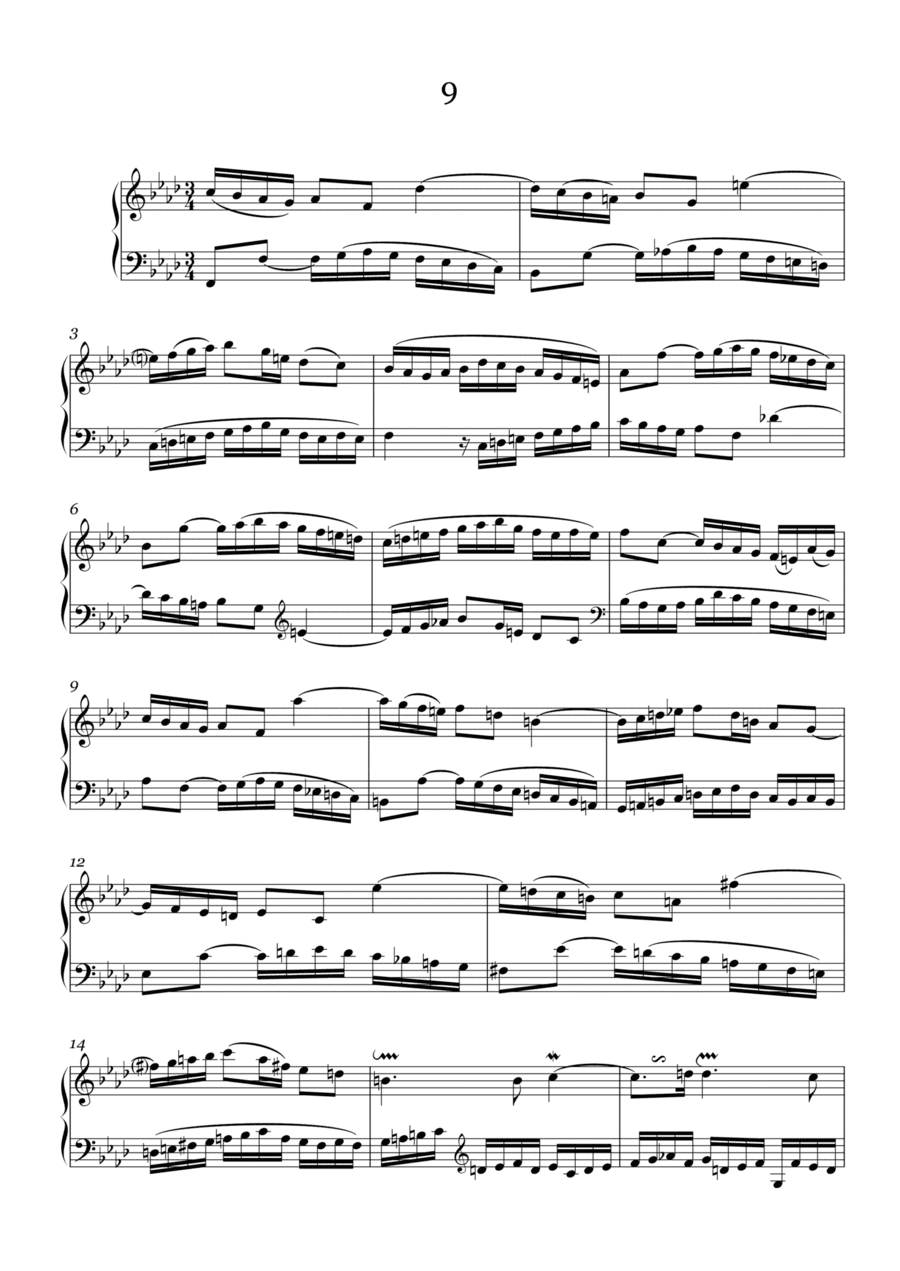 J.S.Bach:Two-Part Invention No.9