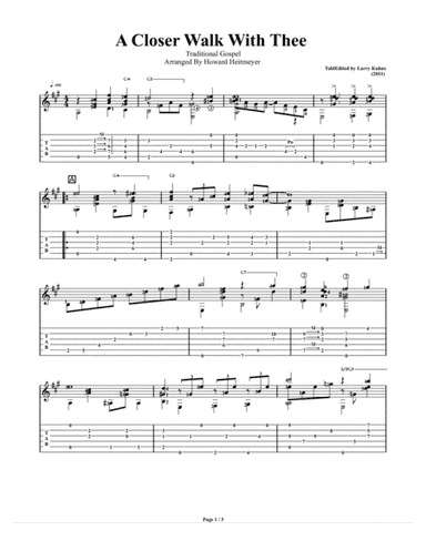 Howard Heitmeyer - A Closer Walk With Thee (arr. Howard Heitmeyer)