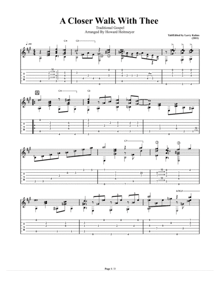 Howard Heitmeyer - A Closer Walk With Thee (arr. Howard Heitmeyer)