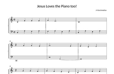 Jesus Loves the Piano, too!