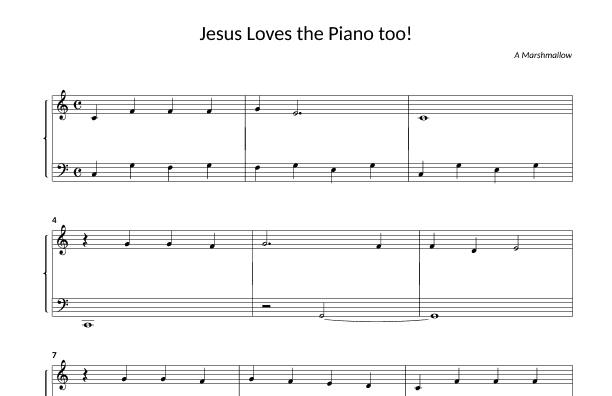 Jesus Loves the Piano, too!