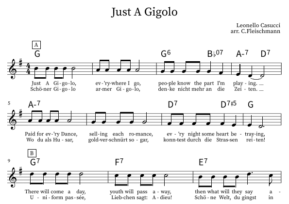 Just A Gigolo (arr. Christoph Fleischmann)