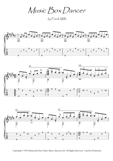 Music Box Dancer (arr. PianoSheetNow)