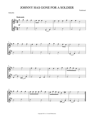 Johnny Has Gone for a Soldier (arr. Mark Phillips)